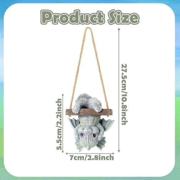 Gothic Resin Upside Down Dragon Unique Art Decor for New Year Party Decoration - Picture 2 of 6